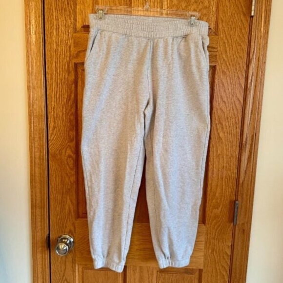 American Eagle Unisex Light Gray Sweatpants Size M Elastic Waistband - Picture 1 of 6